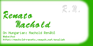 renato machold business card